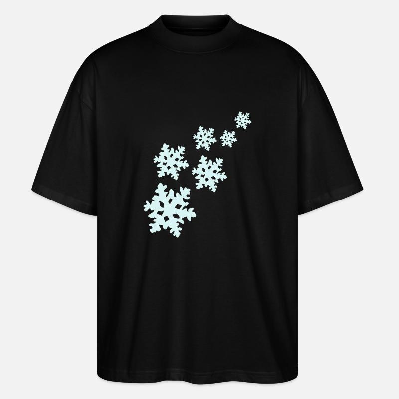Snowflakes - Stanley/Stella Oversized Unisex Organic T-shirt Blaster 2.0 - black