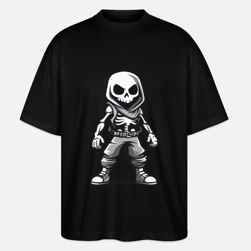 Skeleton Halloween Comic - Stanley/Stella Oversized Unisex Organic T-shirt Blaster 2.0 - black