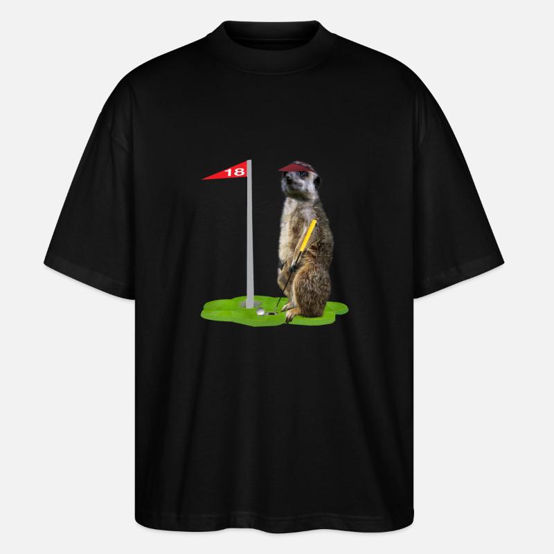 Golf-Erdmännchen - Stanley/Stella Oversized Unisex Bio T-Shirt Blaster 2.0 - Schwarz