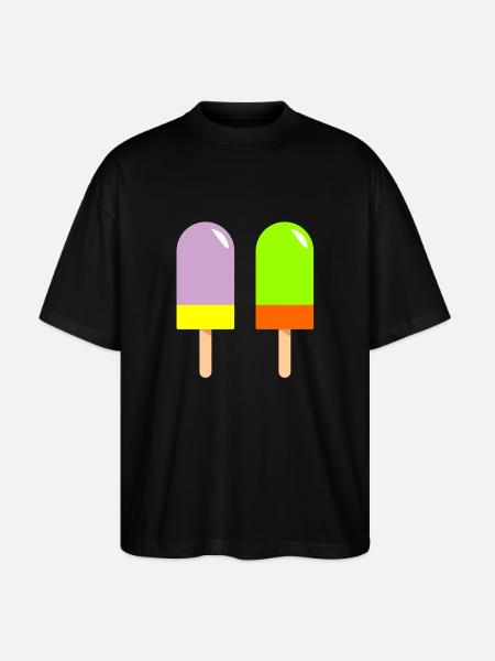 eis eiscreme restaurant ice cream sundae134 - Stanley/Stella Oversized Unisex Bio T-Shirt Blaster 2.0 - Schwarz