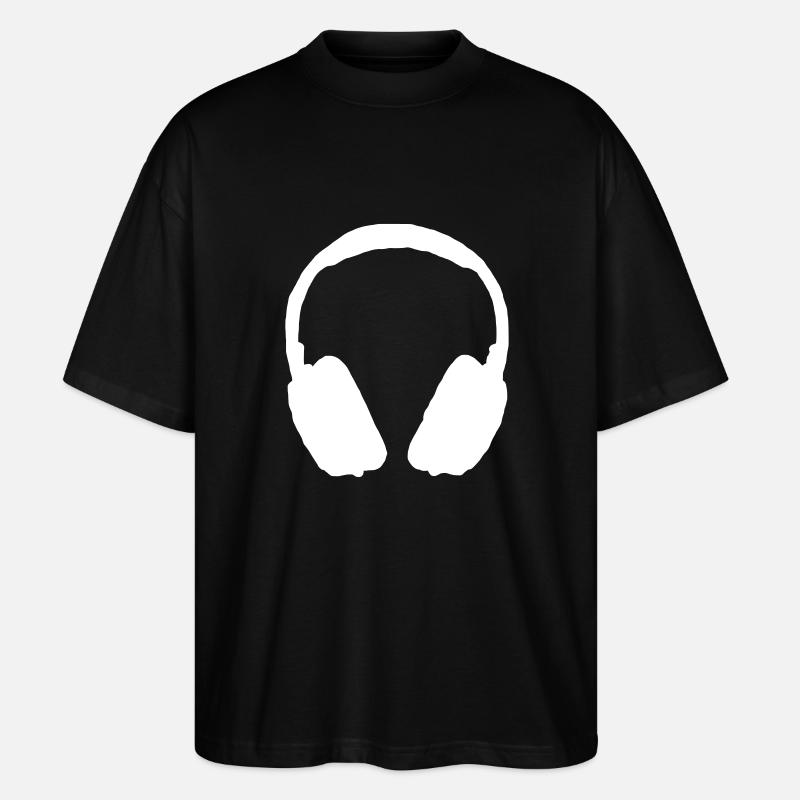 Kopfhörer Musik - Stanley/Stella Oversized Unisex Bio T-Shirt Blaster 2.0 - Schwarz
