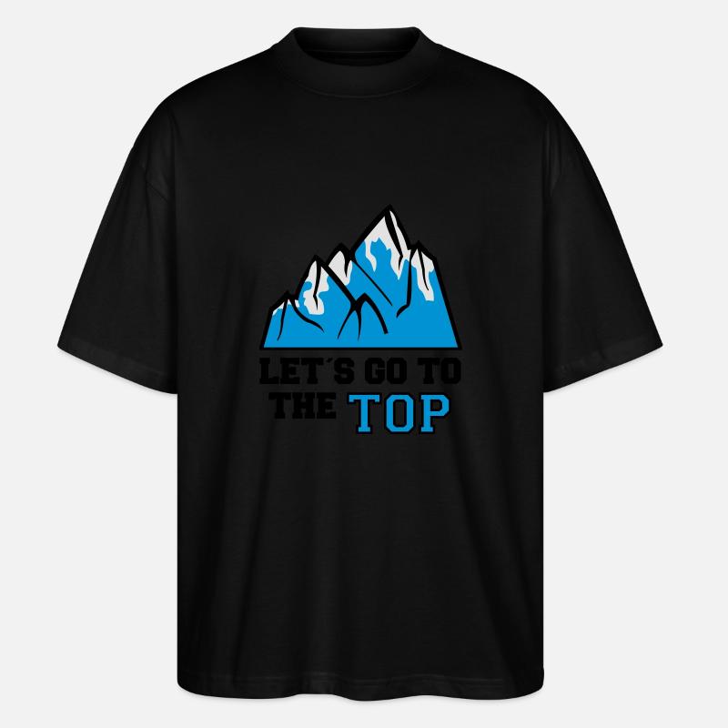 mountain_lets_go_to_the_top_3 - Stanley/Stella Oversized Unisex Organic T-shirt Blaster 2.0 - black