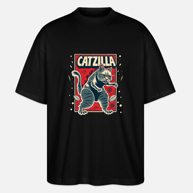 Catzilla - T-shirt bio Blaster 2.0 coupe oversize Stanley/Stella Unisexe - noir