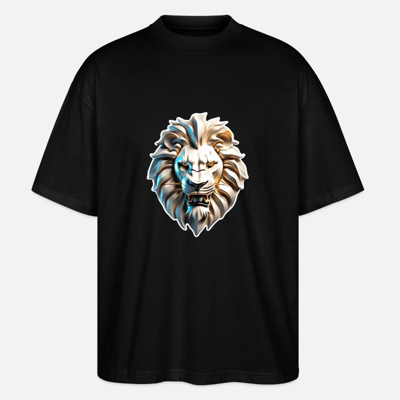 Löwenkopf - Stanley/Stella Oversized Unisex Bio T-Shirt Blaster 2.0 - Schwarz