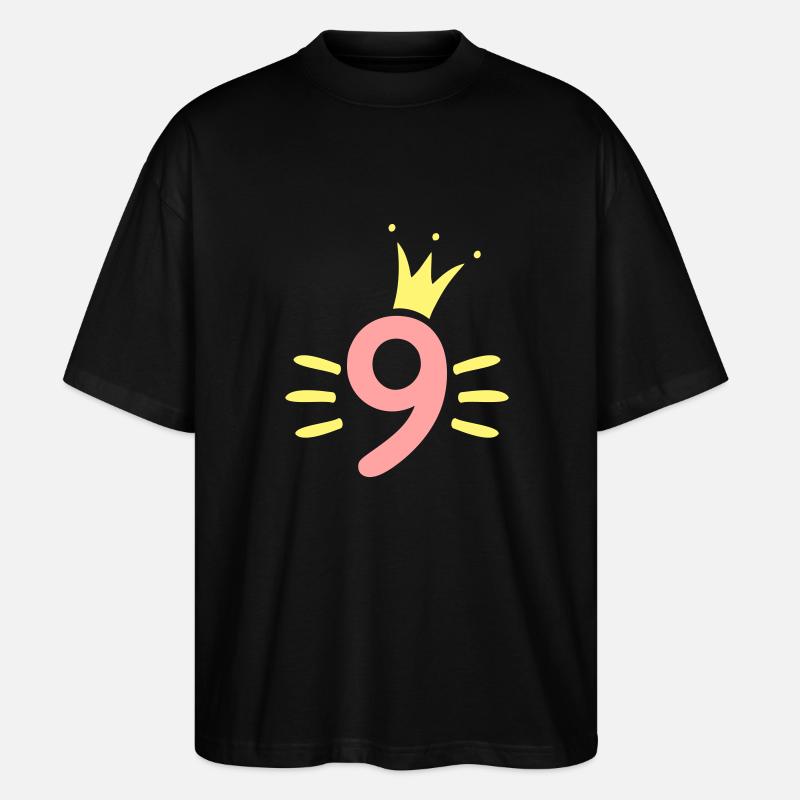 Couronne du 9e anniversaire - T-shirt bio Blaster 2.0 coupe oversize Stanley/Stella Unisexe - noir