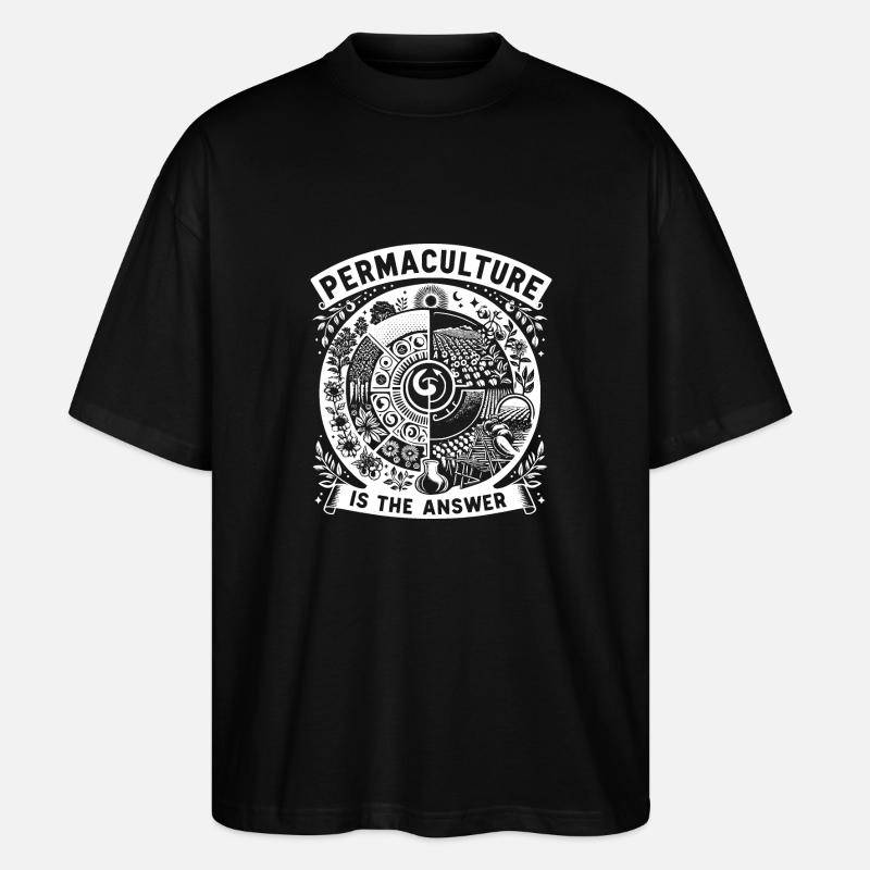 Permaculture Is The Answer - Stanley/Stella Oversized Unisex Bio T-Shirt Blaster 2.0 - Schwarz