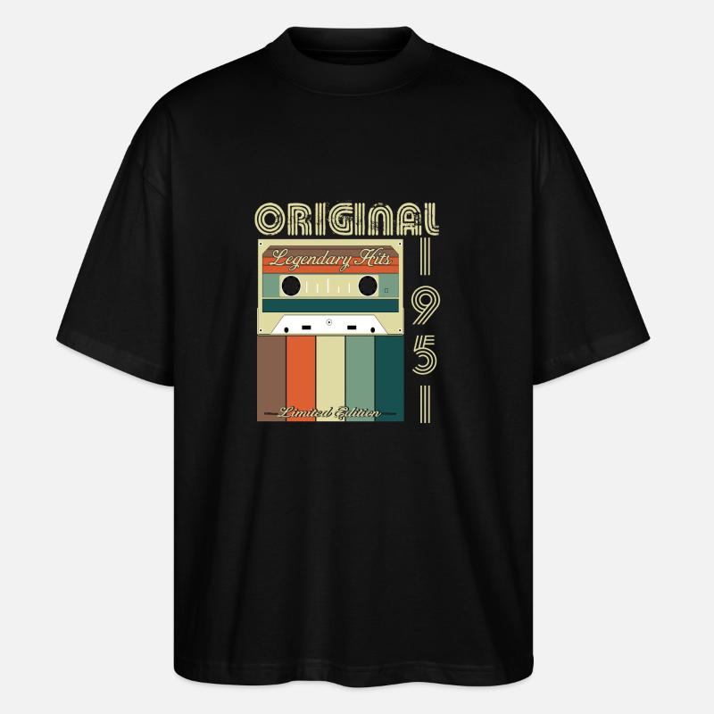 Legendäres Jubiläum 1951 - Stanley/Stella Oversized Unisex Bio T-Shirt Blaster 2.0 - Schwarz