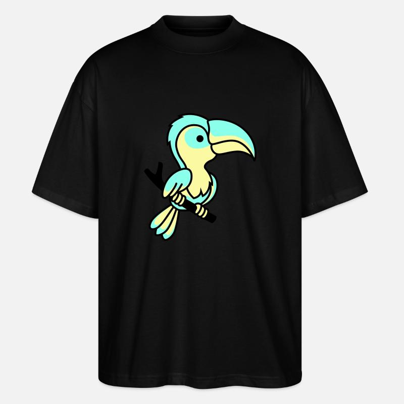 papagei - Stanley/Stella Oversized Unisex Bio T-Shirt Blaster 2.0 - Schwarz