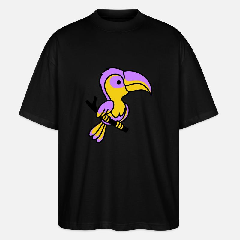 Parrot1 - Stanley/Stella Oversized Unisex Organic T-shirt Blaster 2.0 - black