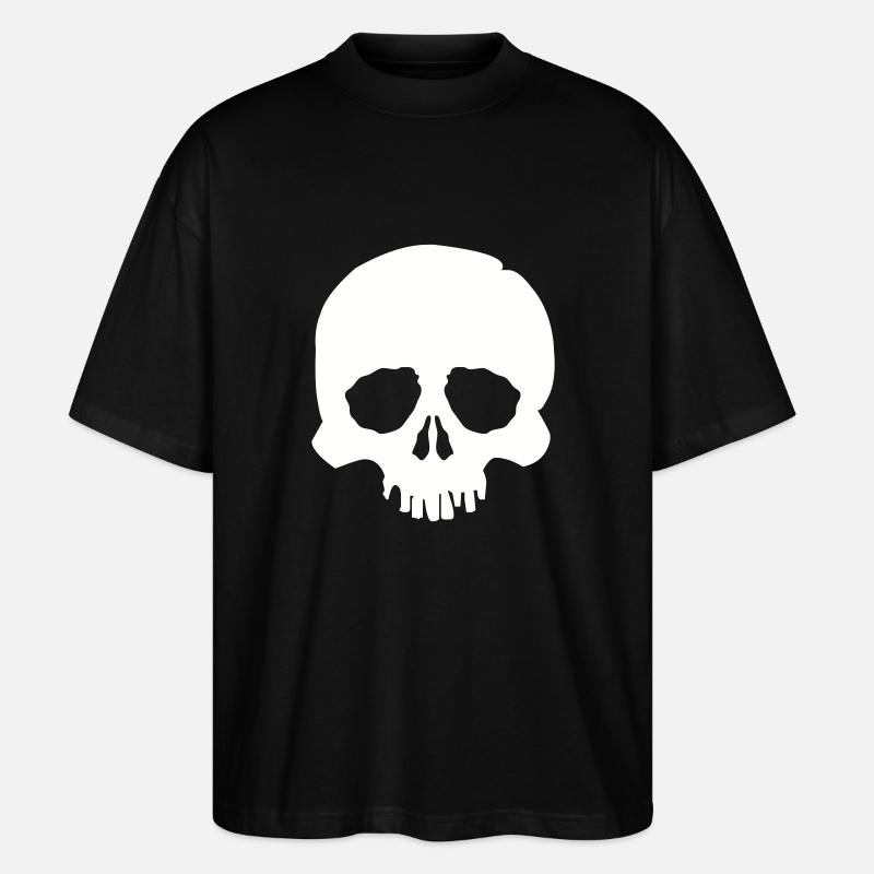 skull - Stanley/Stella Oversized Unisex Bio T-Shirt Blaster 2.0 - Schwarz
