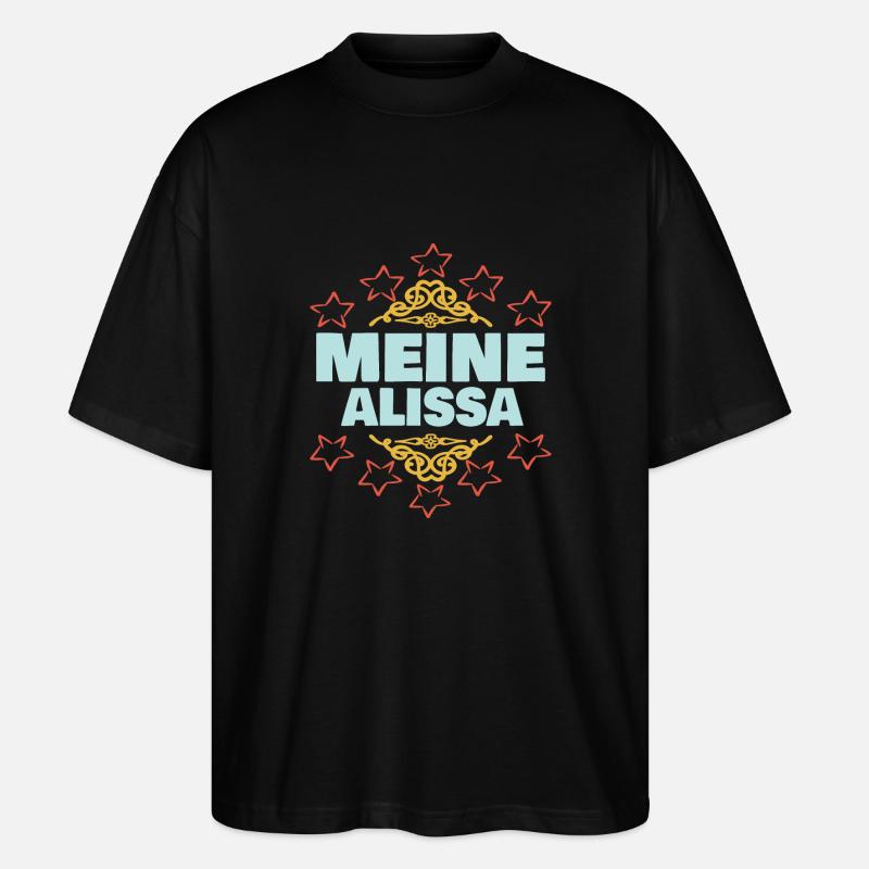 Alissa als Mädchen - Stanley/Stella Oversized Unisex Bio T-Shirt Blaster 2.0 - Schwarz