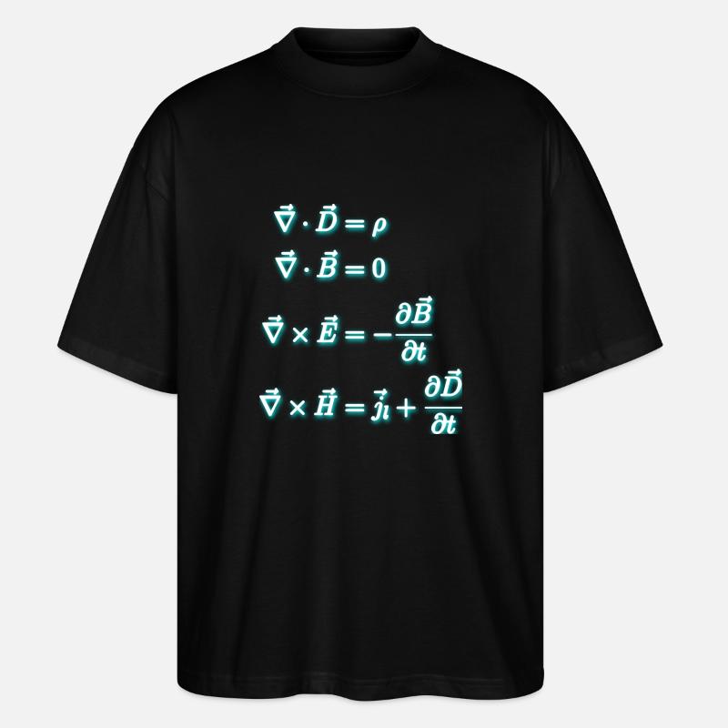 Gleichungen des Elektromagnetismus - Stanley/Stella Oversized Unisex Bio T-Shirt Blaster 2.0 - Schwarz