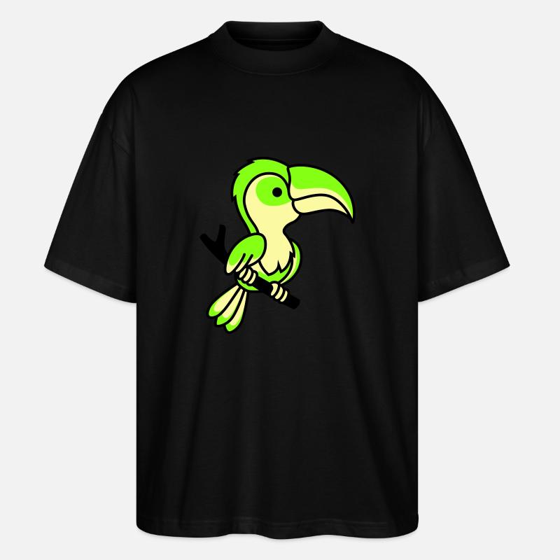 papagei - Stanley/Stella Oversized Unisex Bio T-Shirt Blaster 2.0 - Schwarz