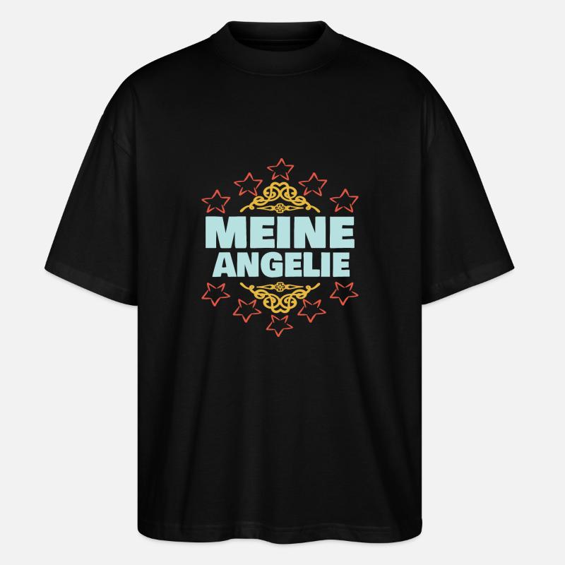 Angelie als Mädchen - Stanley/Stella Oversized Unisex Bio T-Shirt Blaster 2.0 - Schwarz