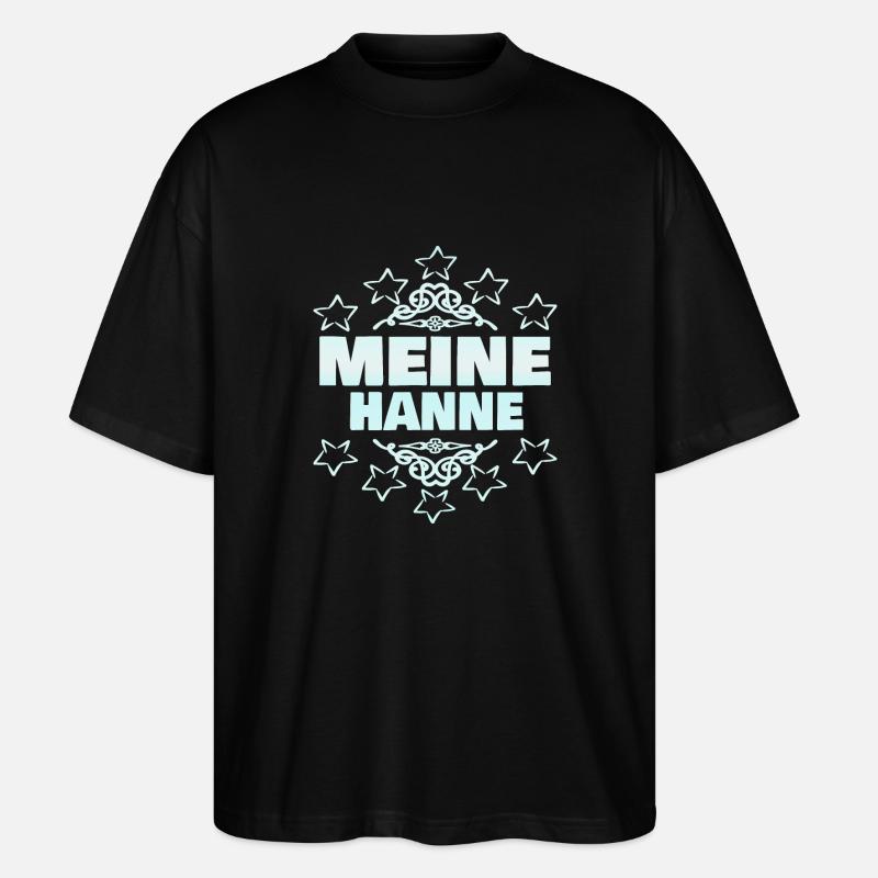 Hanne als Mädchen - Stanley/Stella Oversized Unisex Bio T-Shirt Blaster 2.0 - Schwarz