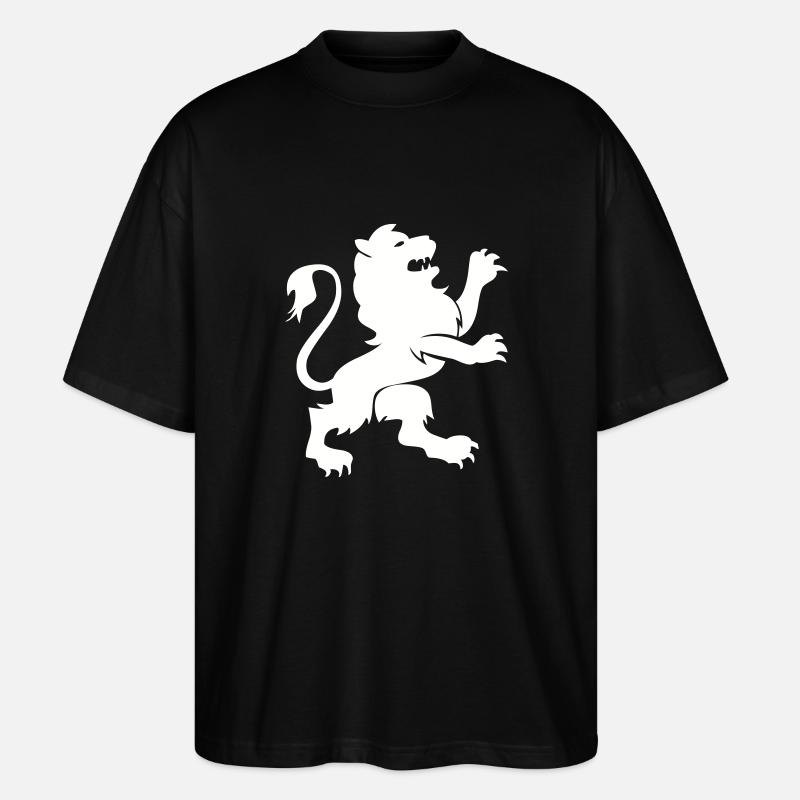 löwe tier - Stanley/Stella Oversized Unisex Bio T-Shirt Blaster 2.0 - Schwarz