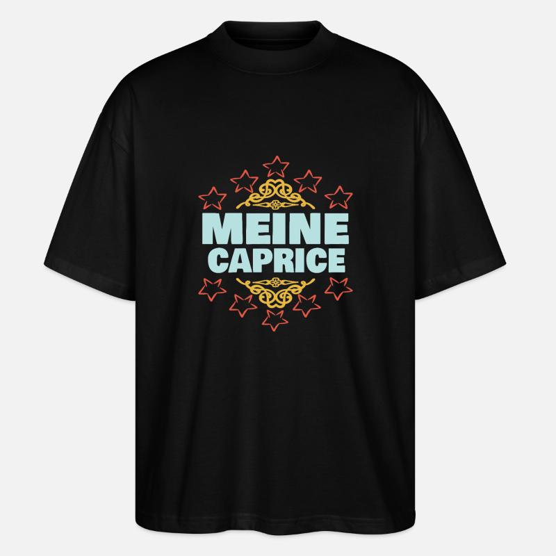 Caprice als Mädchen - Stanley/Stella Oversized Unisex Bio T-Shirt Blaster 2.0 - Schwarz