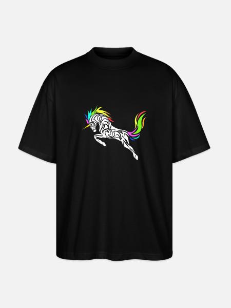 STYLISH LICORNE - Stanley/Stella Oversized Unisex Organic T-shirt Blaster 2.0 - black