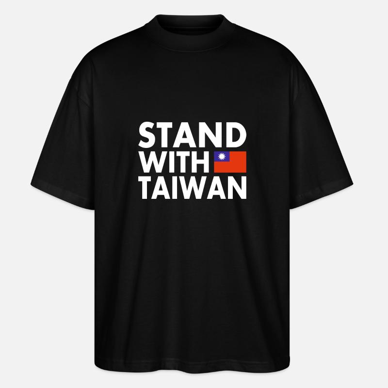 Stand with taiwan - T-shirt bio Blaster 2.0 coupe oversize Stanley/Stella Unisexe - noir