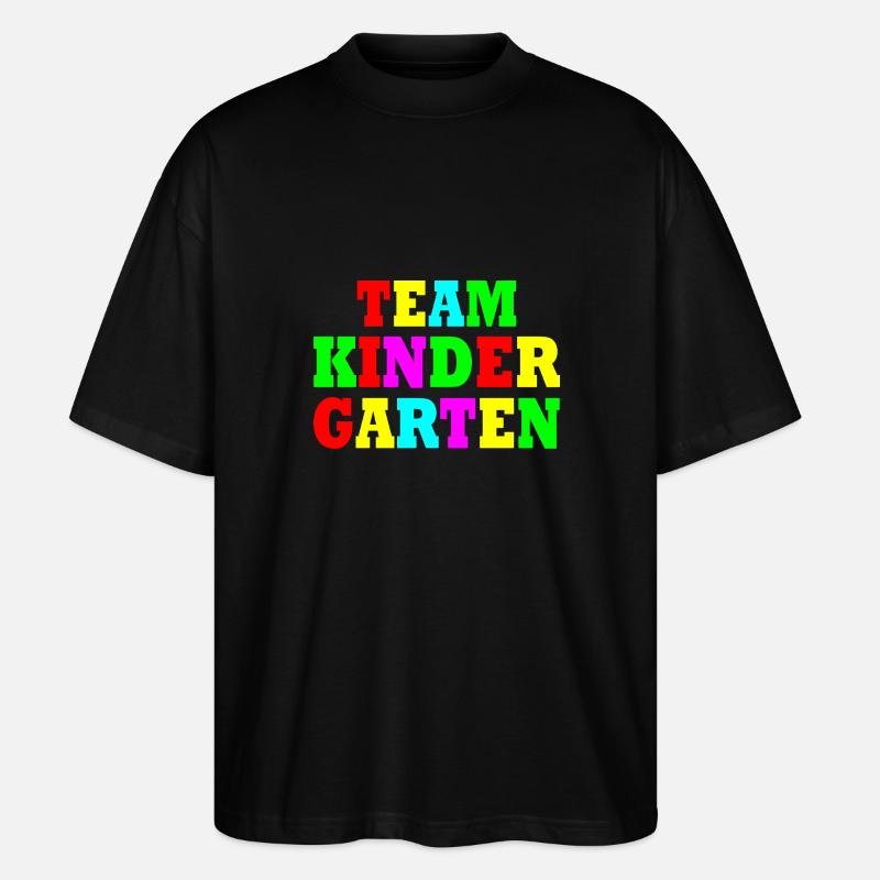 Team kindergarten - Stanley/Stella Oversized Unisex Bio T-Shirt Blaster 2.0 - Schwarz