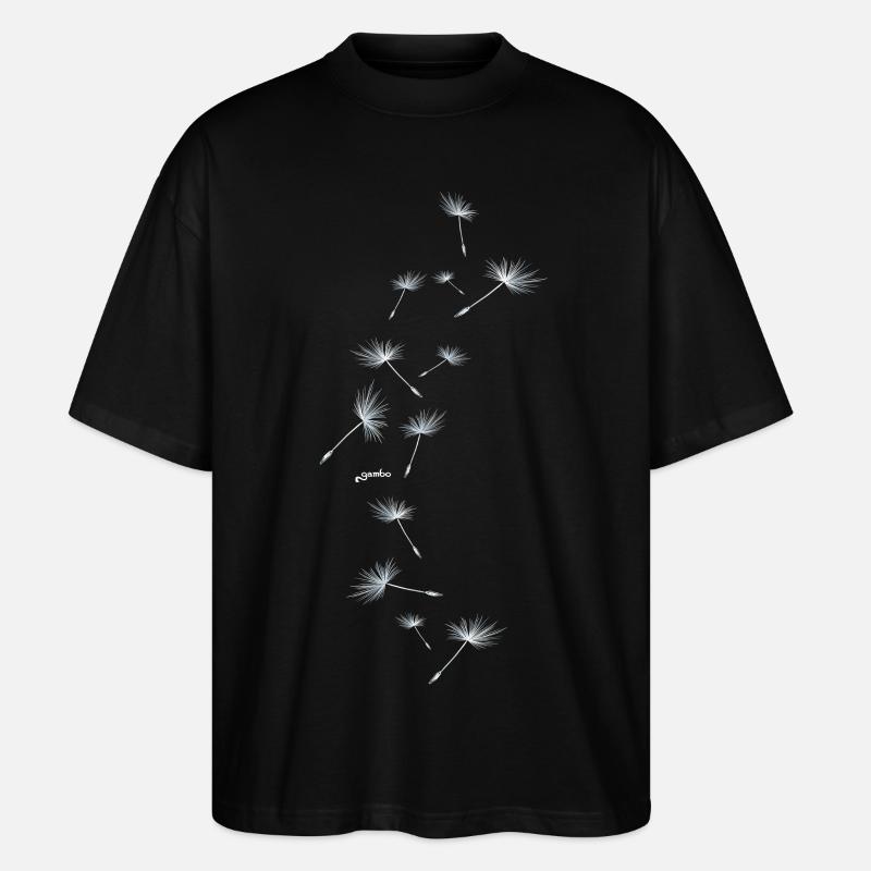 Pusteblume Design 5 - Stanley/Stella Oversized Unisex Bio T-Shirt Blaster 2.0 - Schwarz