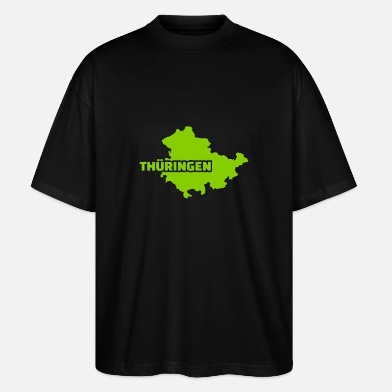 Thüringen - Stanley/Stella Oversized Unisex Bio T-Shirt Blaster 2.0 - Schwarz