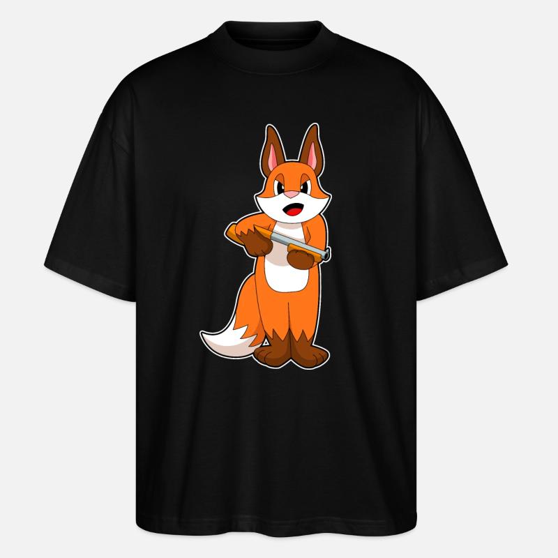 Fuchs Schrotflinte - Stanley/Stella Oversized Unisex Bio T-Shirt Blaster 2.0 - Schwarz