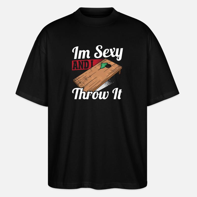 Corn Hole Sack Toss Airmail Beanbag - Stanley/Stella Oversized Unisex Bio T-Shirt Blaster 2.0 - Schwarz