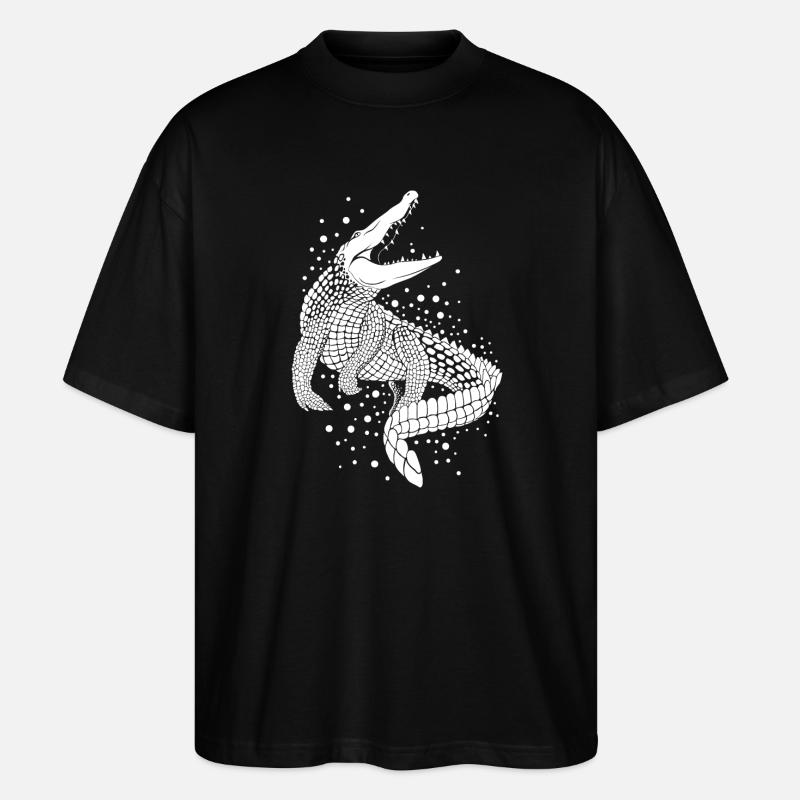 Crocodile - Stanley/Stella Oversized Unisex Bio T-Shirt Blaster 2.0 - Schwarz