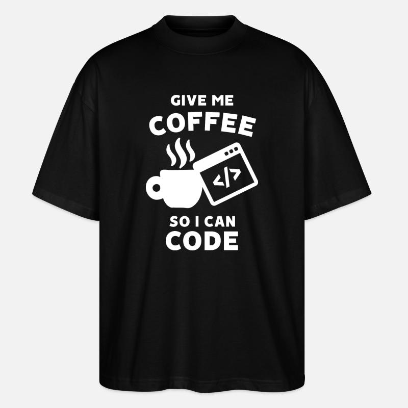 Karriere Statement Arbeit Coder Geld Verdienen - Stanley/Stella Oversized Unisex Bio T-Shirt Blaster 2.0 - Schwarz