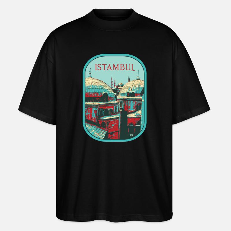 Majesté d'Istanbul: Mosquée sublime - T-shirt bio Blaster 2.0 coupe oversize Stanley/Stella Unisexe - noir