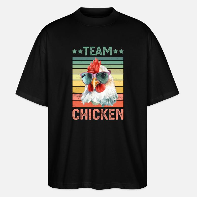 Huhn Hühner - Stanley/Stella Oversized Unisex Bio T-Shirt Blaster 2.0 - Schwarz