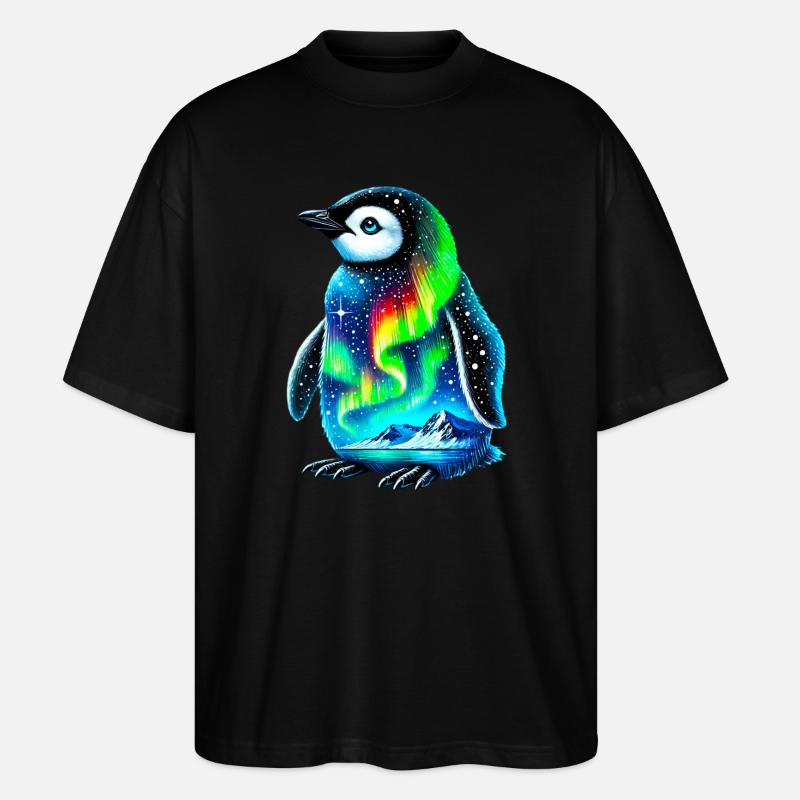 Pingouin - T-shirt bio Blaster 2.0 coupe oversize Stanley/Stella Unisexe - noir