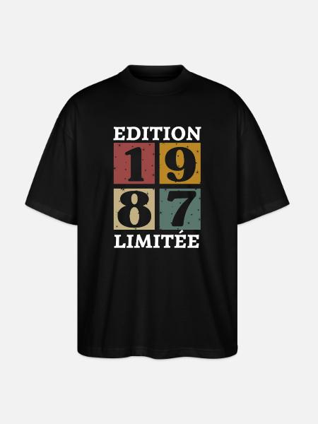 Limitierte Auflage 1987 geboren 1987 - Stanley/Stella Oversized Unisex Bio T-Shirt Blaster 2.0 - Schwarz