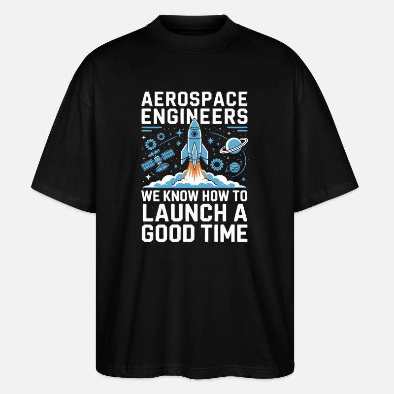 Aerospace Engineer Rocket Launch Humor - T-shirt bio Blaster 2.0 coupe oversize Stanley/Stella Unisexe - noir