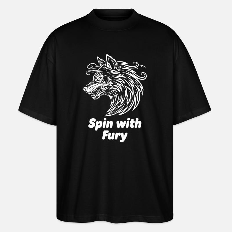 Wolfskopf Spin with Fury - Stanley/Stella Oversized Unisex Bio T-Shirt Blaster 2.0 - Schwarz