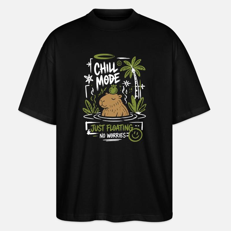 Mode Chill Flotte Juste - T-shirt bio Blaster 2.0 coupe oversize Stanley/Stella Unisexe - noir