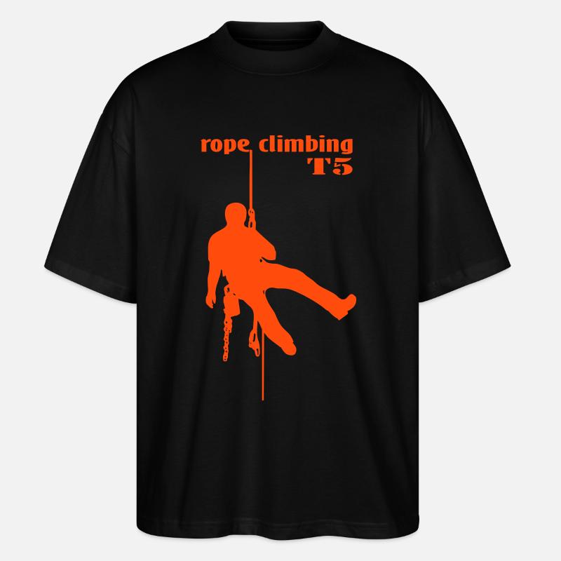 1000_ropeclimbing_mann - Stanley/Stella Oversized Unisex Bio T-Shirt Blaster 2.0 - Schwarz