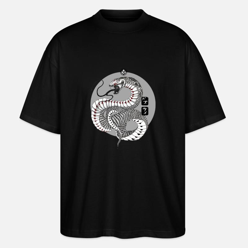 Snake - Stanley/Stella Oversized Unisex Bio T-Shirt Blaster 2.0 - Schwarz