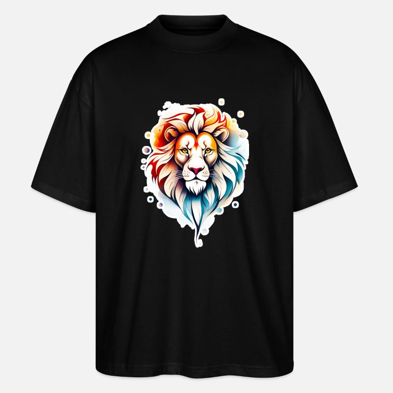 Löwe - Stanley/Stella Oversized Unisex Bio T-Shirt Blaster 2.0 - Schwarz