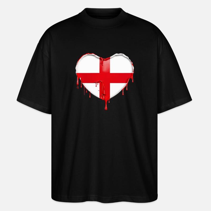 DRAPEAU ANGLAIS DRAPEAU ANGLETERRE - T-shirt bio Blaster 2.0 coupe oversize Stanley/Stella Unisexe - noir
