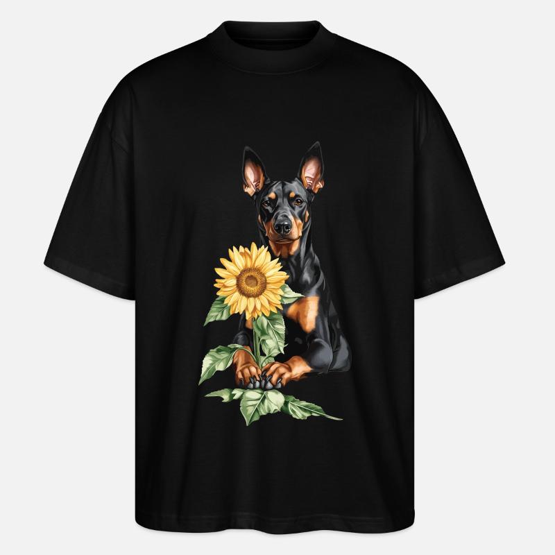 Dobermann - Stanley/Stella Oversized Unisex Bio T-Shirt Blaster 2.0 - Schwarz