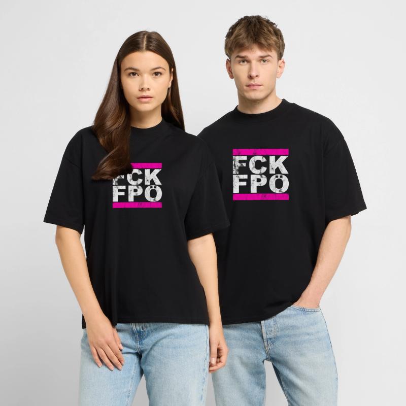 FCK FPÖ - Setting an example against the right Stanley/Stella Oversized Unisex Organic T-shirt Blaster 2.0