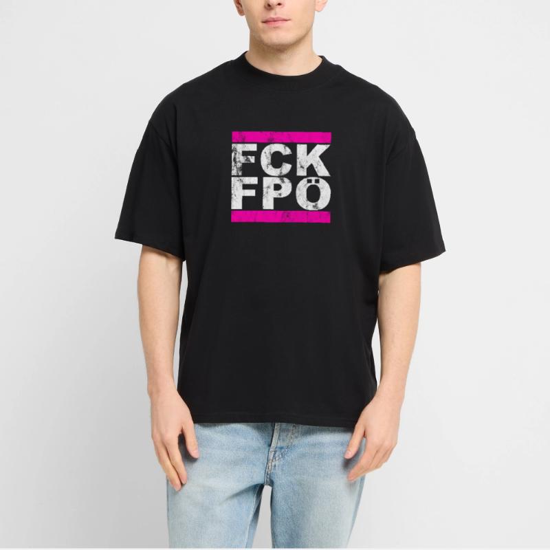 FCK FPÖ - Setting an example against the right Stanley/Stella Oversized Unisex Organic T-shirt Blaster 2.0