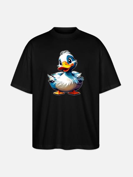 Cute little duck - Stanley/Stella Oversized Unisex Organic T-shirt Blaster 2.0 - black