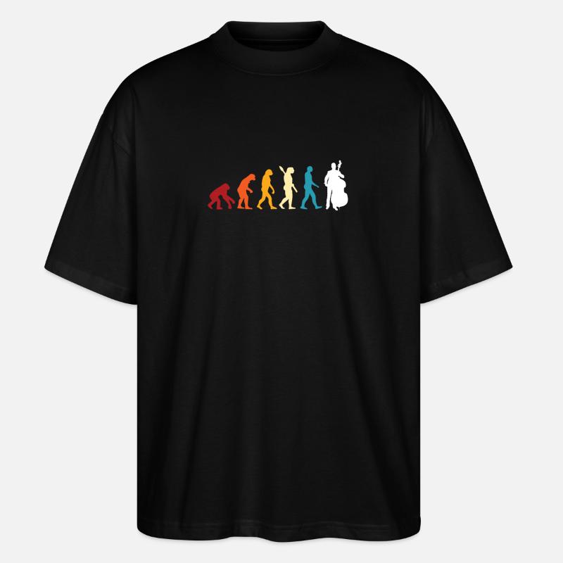 Double bass evolution - Stanley/Stella Oversized Unisex Organic T-shirt Blaster 2.0 - black