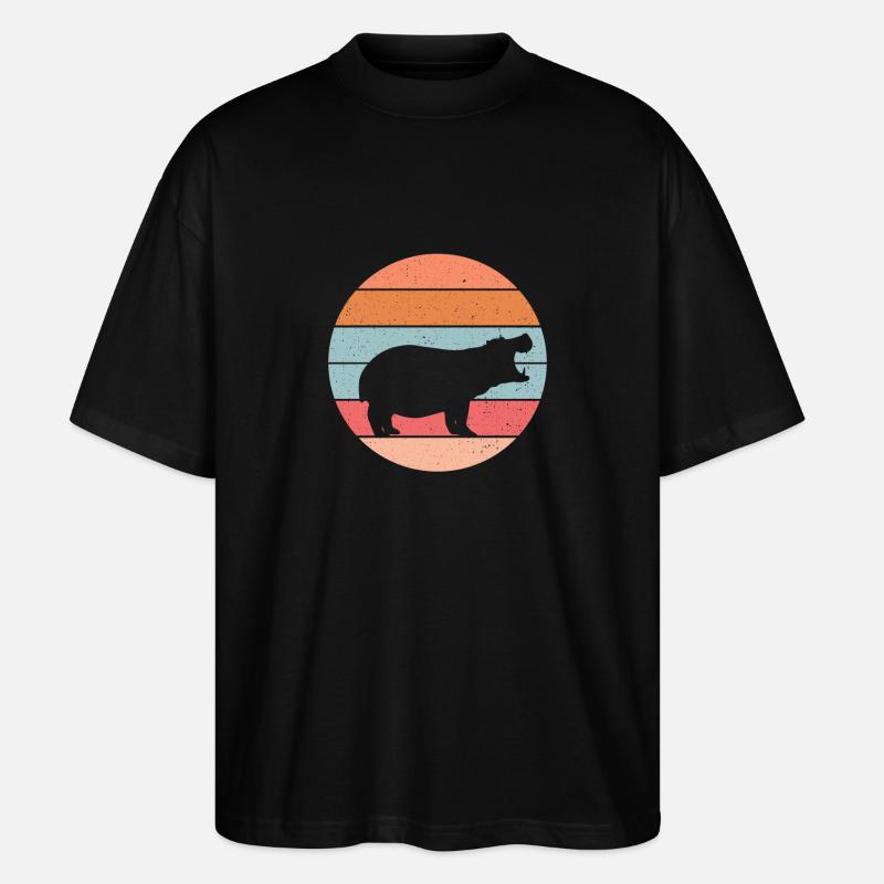 Nilpferd - Stanley/Stella Oversized Unisex Bio T-Shirt Blaster 2.0 - Schwarz