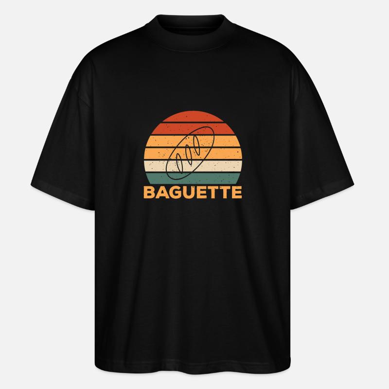 Baguette - Stanley/Stella Oversized Unisex Bio T-Shirt Blaster 2.0 - Schwarz