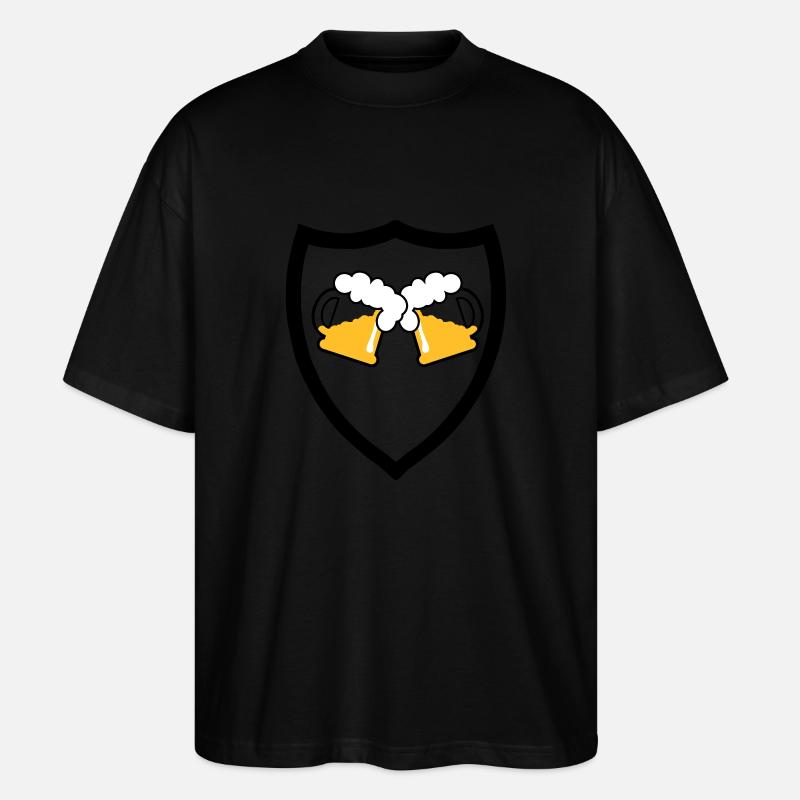 Beer Emblem 3c - Stanley/Stella Oversized Unisex Organic T-shirt Blaster 2.0 - black