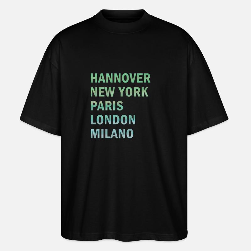 Metropole Hannover - Stanley/Stella Oversized Unisex Bio T-Shirt Blaster 2.0 - Schwarz